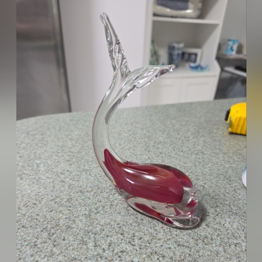 Vintage Murano Hand Blown Glass Whale